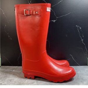 FY Rubber Rain Boots Red Size 10m